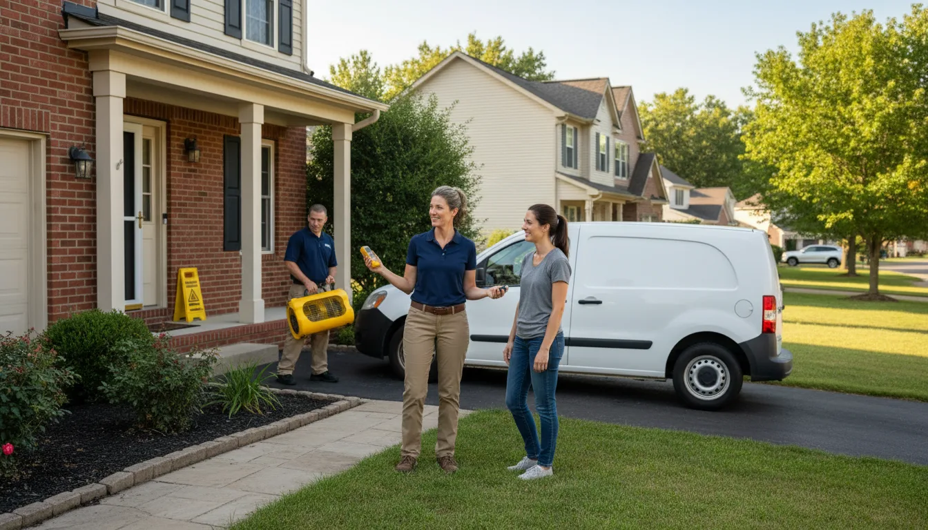 Water restoration image for Dehumidification And Cleanup Services in Mullin, TX